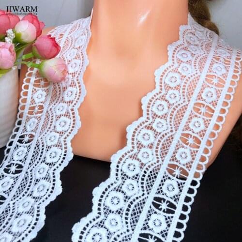 5yard 6.5cm Plum reticulate white african lace fabric ribbon trim wedding decoration hat pillow skirt accessories DIY full dress