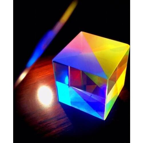 6 PCS 22mm Defective RGB X-Cube Prism Cross Dichroic Physics Teaching DIY Decoration