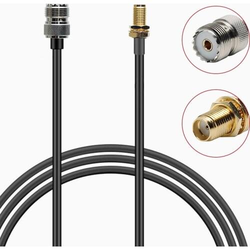 ABBREE Ham Radio Antenna Adapter RG58 Coaxial Jumper Cable to UHF SO239 Female for Baofeng UV-S9 PLUS UV-5R UV-82 BF-888S