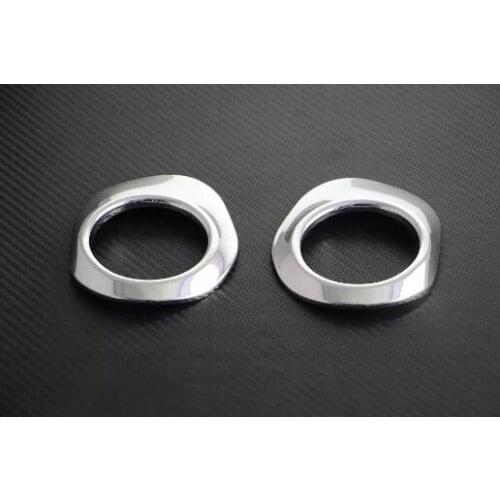 ABS Chrome 2pcs Front & rear Fog Light Cover Trim Fog Light Lamp Frame Trim for Mercedes Benz Smart 2015 Car Accessories Styling