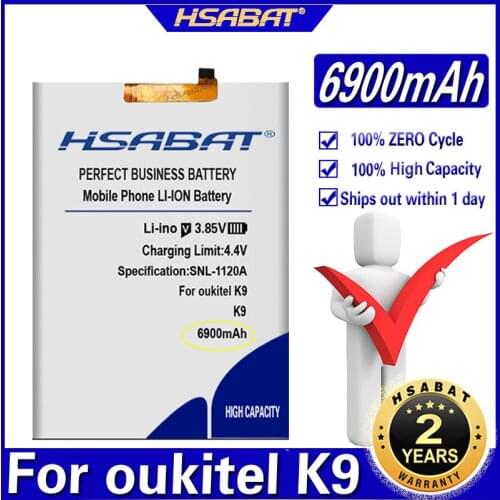 HSABAT K9 6900mAh Top Capacity Battery for Oukitel K9 Batteries