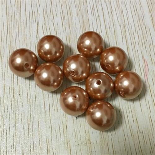 20mm110pcs/lot champagne gold color Acrylic Pearl Beads Chunky Gumball Beads for Chunky Necklace Jewelry making#32