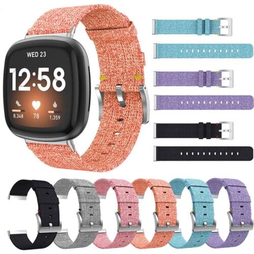 Smart Watch Strap For Fitbit Versa Band Canvas Replacement Quick Release Wristband Bracelet Band For Fitbit Versa 2