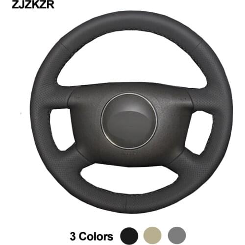 Car Auto Steering-Wheel Cover Stuurhoes Wrap Volant For Audi A2 (8Z) A3 (8L) Sprotback A4 (B5 B6) Avant A6 Saloon (C5) A8 D2 S4
