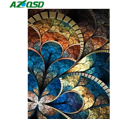 AZQSD Diamond Embroidery Abstract Flower Mosaic Picture Of Rhinestones 5d Diamond Painting Floral Cross Sticth Needlework