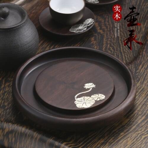Ebony wood mat pot bearing insulation pot teapot
