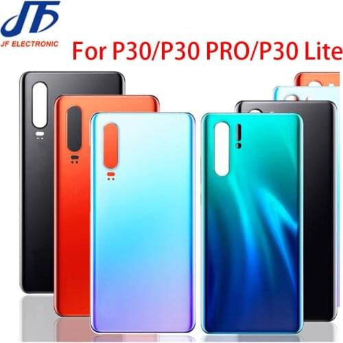5Pcs New OEM Housing Case For Huawei P30 Lite Back Battery Cover Glass Rear Door Panel+Adhesive Sticker Repair Part