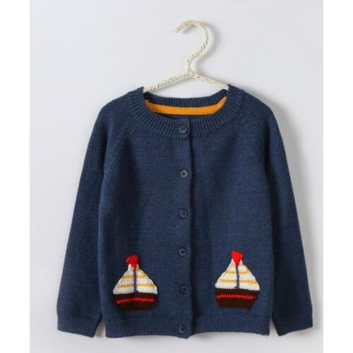 Children Sweater Autumn Winter Toddler Cardigan Coat Kids Cartoon Cashmere Knitted Sweaters For Baby Boys Girls 2-6 Year Jacket