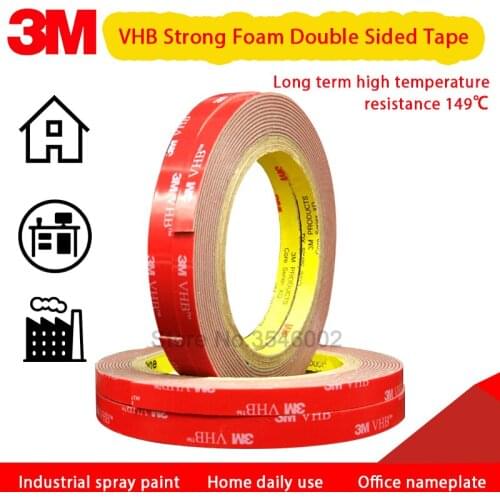 3M 5608 VHB Acrylic Adhesive Double Sided Foam Tape Strong Adhese Pad Waterproof High-quality Reuse For Home Car Office Decor