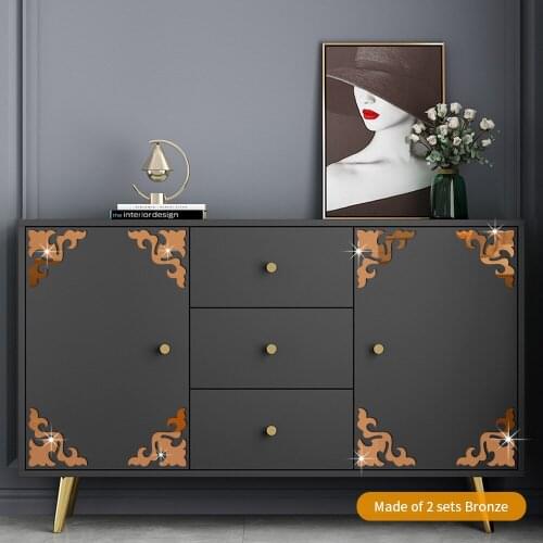 Europea Flower Print 3D Acrylic Wall Mirror Sticker For Home Decor Bathroom Living Room Bedroom Cabinet Refit Modern Decoration