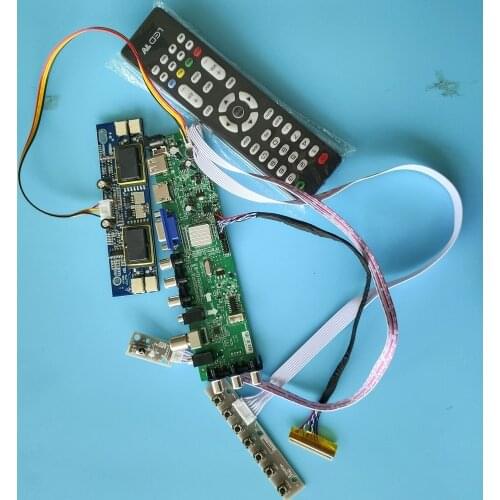 Kit for LTM190E4-L32/LTM190E4-L03 30pin AV TV USB DVB-C DVB-T 1280X1024 4 CCFL Panel HDMI VGA Digital LCD Controller board 19"