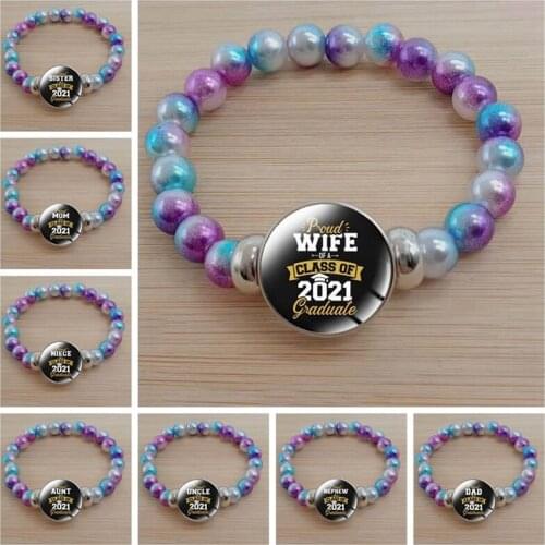 Creative glass bracelet jewelry inspirational 2021 graduation season to send friends and classmates gifts
