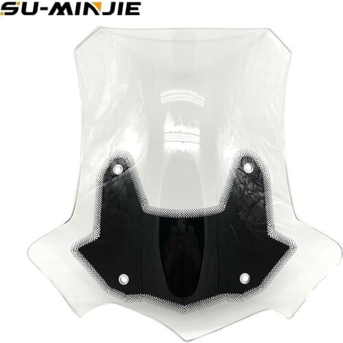 Motorcycle front windshield windscreen + sun visor holder for BMW F850GS adventur F 850GS ADV Acrylic Transparent