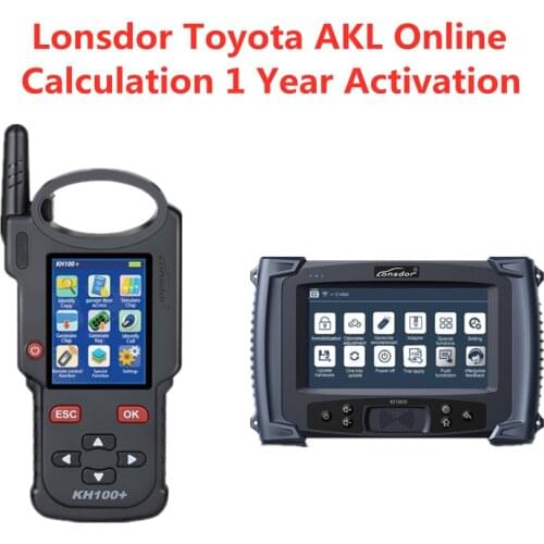 Lonsdor for Toyota AKL Online Calculation 1 Year Activation for K518ISE K518S KH100+ Support Latest ToyotaLexus All Key Lost