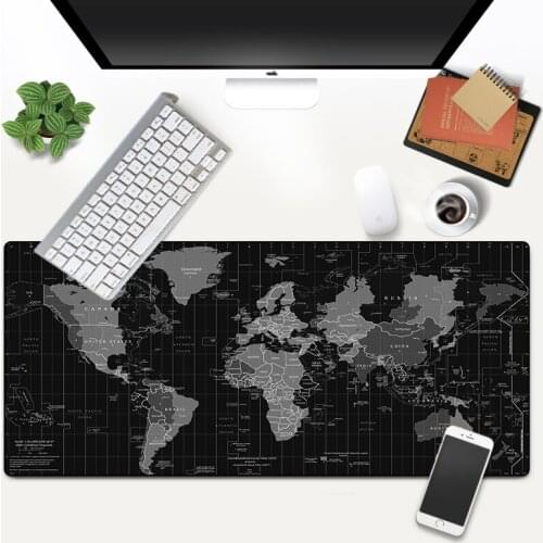 Cute Gaming Mouse Pad Large Rubber Gamer keyboard carpet Art Computer table Mousepad Soft Mause Pad World Map Desk Play Mats