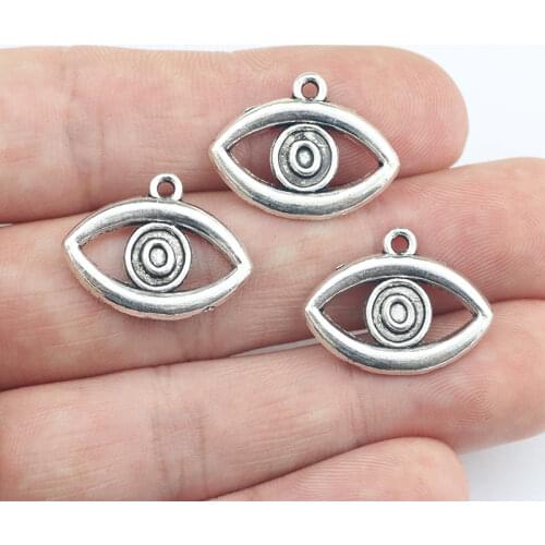 20Pieces 16*21mm Zinc Alloy Fashion Eyes Wicca Charms Necklace Earrings Pendant Accessory Charms For DIY Jewelry Making