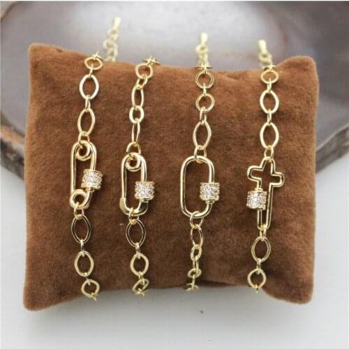 10pcs/lot Fashion cz clasp bracelet,cute shape cubic zircon charm bracelet,handmade cz jewelry bracelet