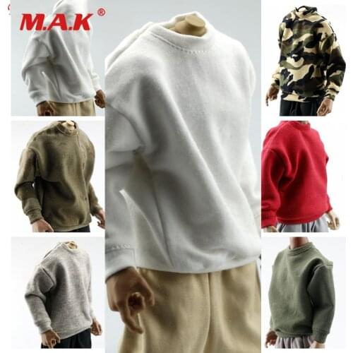 1/6 Scale Male Figure Sweater Hoodies Sleeve Long Coat Clothes Model for 12 inches Action Figure Body