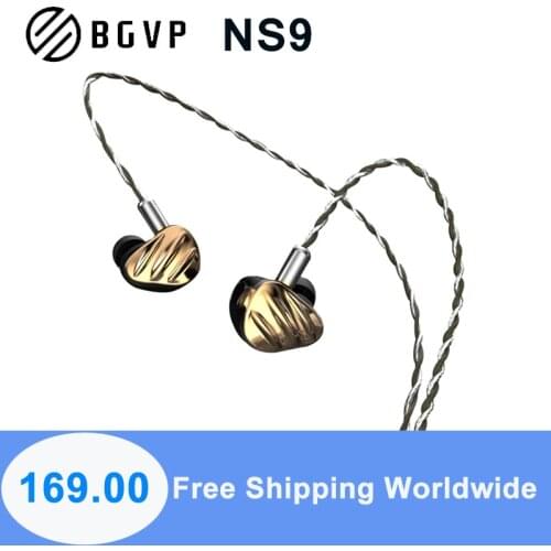 BGVP NS9 9 Driver Earphones Hybrid Headset 7BA+2DD Knowles Sonion HiFi Monitoring Earbuds Headphone Sweet Vocals Bluetooth Bass