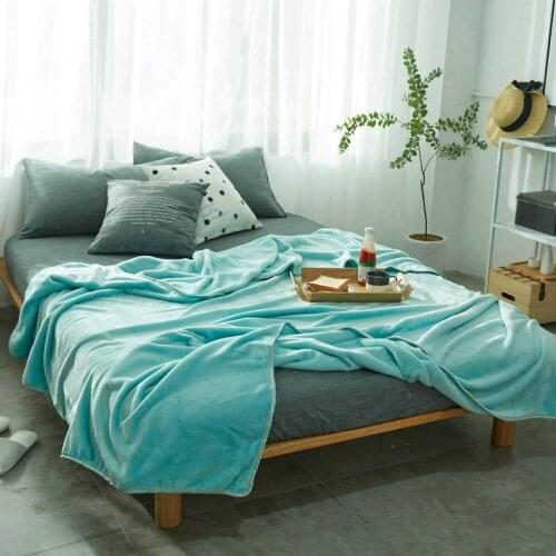 NIOBOMO Fleece Blankets On The Sofa