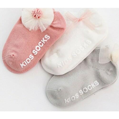 3Pairs/Sets Baby Floor Socks Boys Girls Cotton Childrens Cartoon Accessories Anti-slip Soft Newborn Socks Clothes Accessories