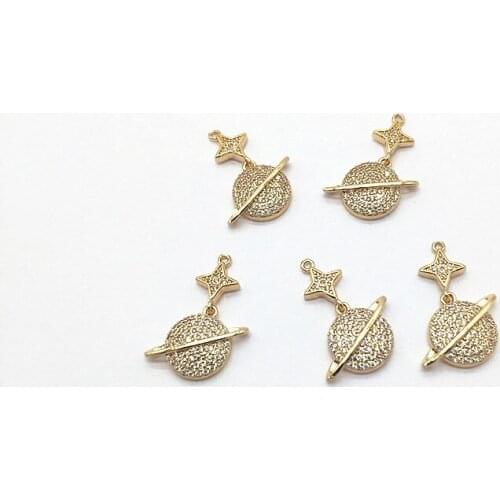 New arrival! 26x20mm 20pcs Cubic Zirconia Star/earth Charm for Earrings DIY parts,Jewelry Accessories Findings & Component