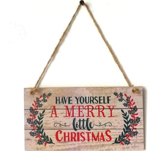 1pcs 2021 New Year Wooden Door Hanging Sign Christmas Tree Ornament Christmas Decoration for Home Wooden Pendant Navidad Gift