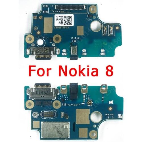 Original USB Charge Board for Nokia 8 Charging Port PCB Dock Connector Ribbon Socket Plate Flex Cable Replacement Spare Parts