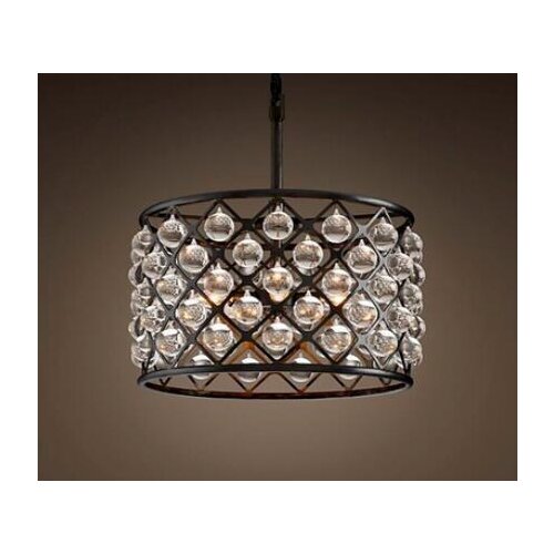 European style Pendant Lights old iron art rust colored crystal living room restaurant shop bedroom bar pendant lamps LU80111