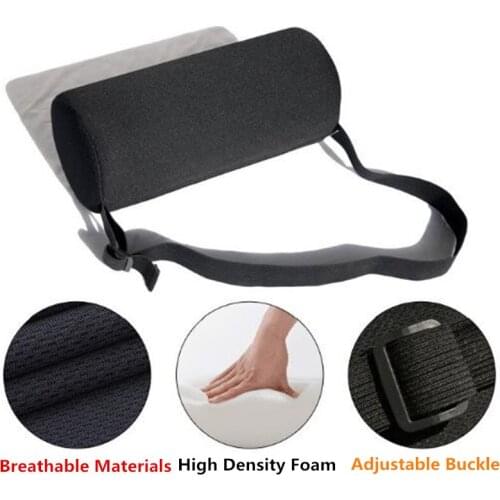 Roll Car Lumbar Support Pillow Car Seat Cushion Universal Neck Protecter Ofiice Chair Spine Support Driver Waist Fatigue Relief