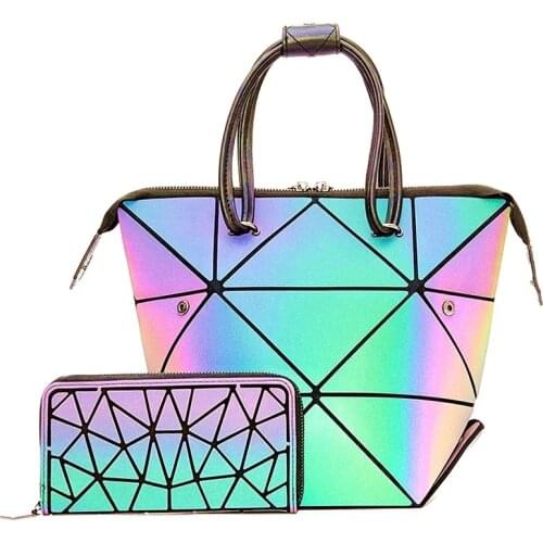 Luxury Luminous Womens bag Geometric Deformation Tote Bag Designer Handbags Shoulder Bags for women Multi- transform Purses