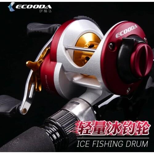 ECOODA HB 10 Baitcasting FIshing Reel 150g 2.5kg Drag Power Winter Ice Fishing Reel 6.1:1 Gear Ratio Mini Fishing Reels