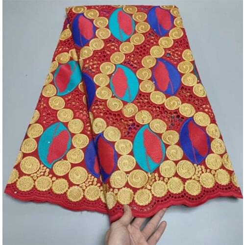 SJ Lace High Quality 100% Cotton Embroidery Dry Lace Fabric Swiss Voile Lace In Switzerland 2021 New African Lace Fabric t2-5