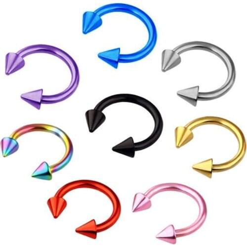 Titanium Ear Piercing Nose Rings Helix Piercings Labret Septum Piercings Nose Lip Eyebrow Ear Piercings CBR Body Jewelry New