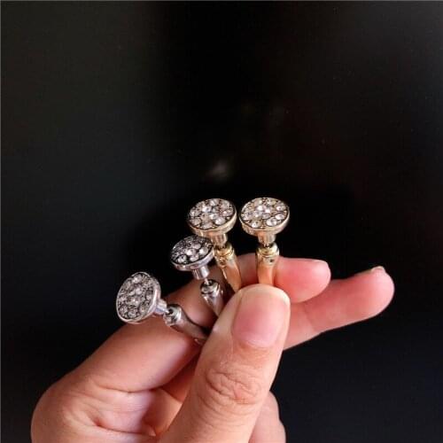 Rongho Vintage Metal Nail Earrings for Women Crystal Rivet Earring Hiphop Brincos Punk Jewelry 2019 Femme Bijoux
