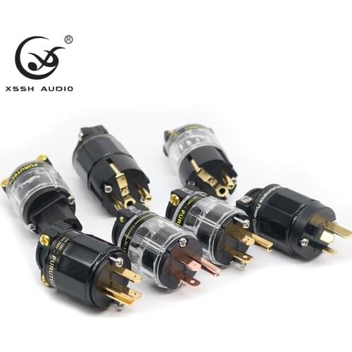 YIVO XSSH Audio FI-11M-N1 FI-11-N1(G) 15A 125V pure copper plated gold AC AU NEMA US EU IEC Female Male Power Connector plug