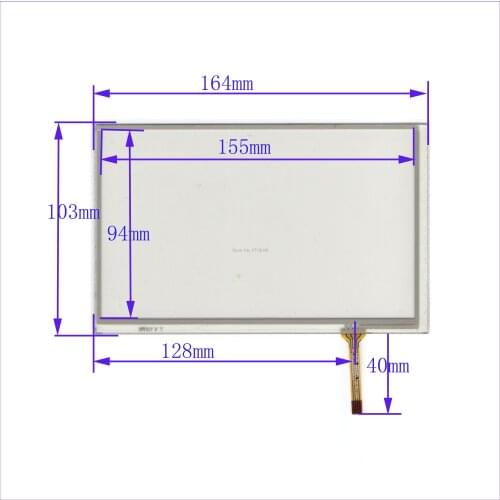 ZhiYuSun wholesale 5PCS/LOT 164*103mm 7.1inch 4lines resistance screen for car DVD redio this is compatible XWT317