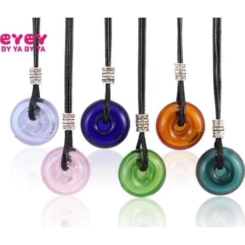 1PC 20MM Donut Shape Diffuser Bottle Necklace With Diffuser Hole Perfume bottle necklace essential oil bottle necklace