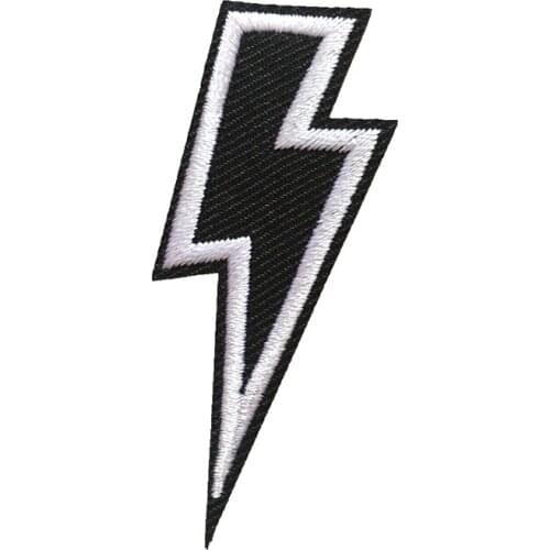 10pcs/lot Vintage Lightning Clothes Embroideried Iron on Patches Flashing Lightning Embroidery Appliques WUYUCONG