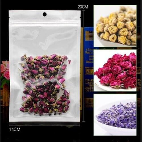 100PCS Waterproof Translucent Ziplock Bags Candy Tea Dry Fruits Package Plastic Bags For Jewelry Phone Case Polyethylene Bags