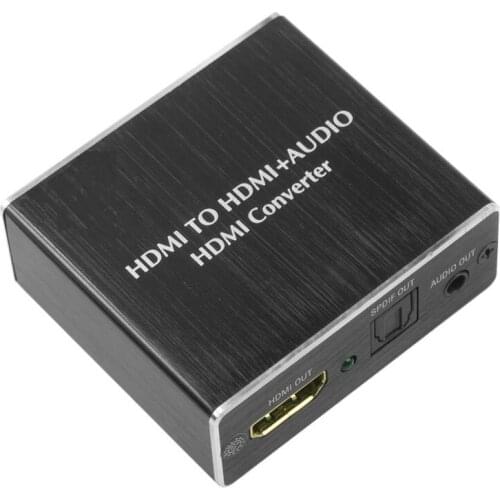 4K HDMI to HDMI and Optical TOSLINK SPDIF + 3.5mm Stereo Audio Extractor Converter HDMI Audio Extractor Splitter Adapter