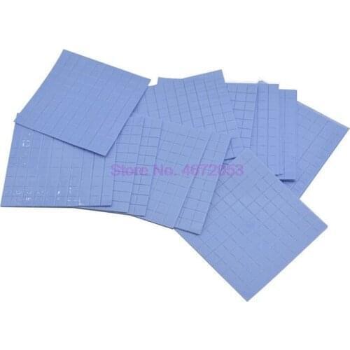 500pcs/lot Silicone Thermal Pad 1mm Adhesive GPU CPU Pc Fan Cooler Heatsink Grease Paste Radiator Cooling Conductive Pads