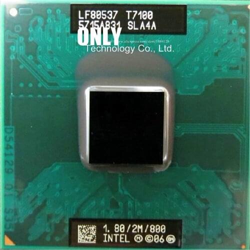 Free shipping Laptop CPU T7100 CPU (2M Cache,1.8GHz,800MHz FSB) ,Dual-Core Laptop processor