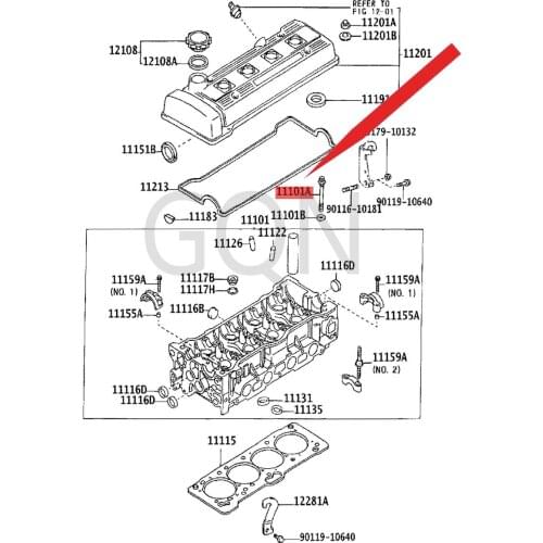 Bolt (for cylinder head assembly)) 2008-Toy ota PAS SOS ETT EVI OSA VAN ZAS PAR KY Cylinder head rose Snap buckle stabilizer