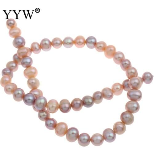 7-8-9mm Big Freshwater Pearl Beads 15.5inch Strand Multi-Colored Cultured Pearls For DIY Bracelets Making Potato Natural Beads