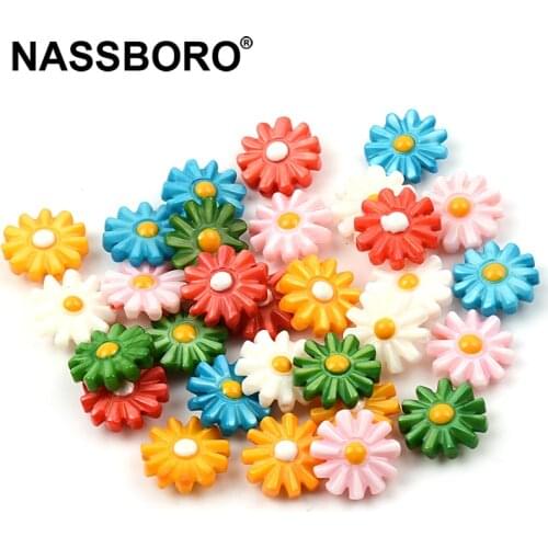 12mm Natural Sea Shell Sun Flower Beads Mother of Pearl Daisy Shell Beads Used for Jewelry Making Necklace Earrings