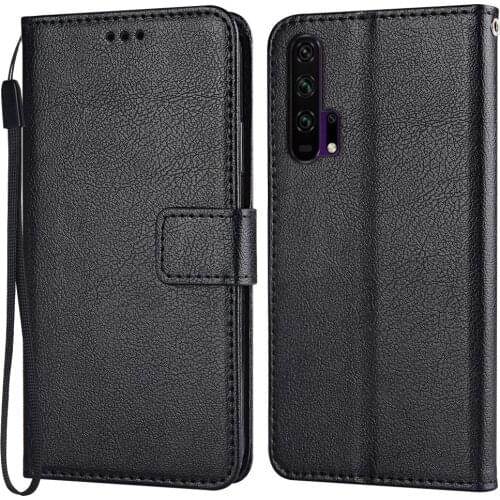 Flip Wallet PU Leather Case for Huawei Honor 20 Pro YAL-AL10 6.26''Funda Stand Business Phone Holster Stripe Protect Cover