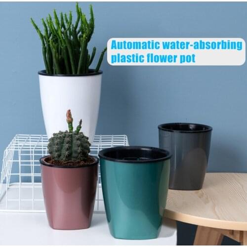 Lazy Flower Pot Automatic Water Absorption Plant Hydroponic For Home Garden planter pot doniczka groot macetas y jardineras