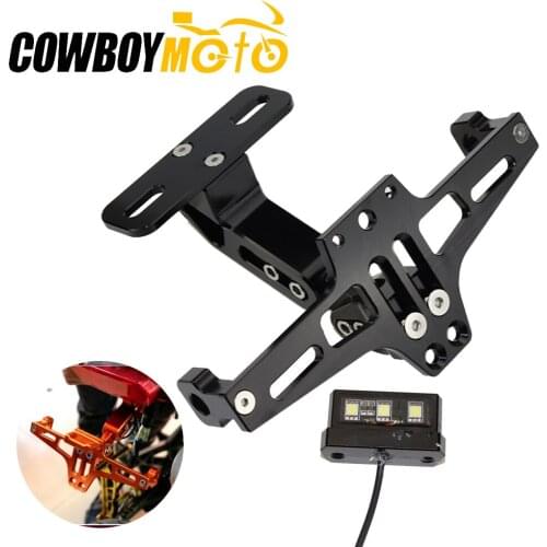 Motorcycle License Plate Bracket Holder For KTM Duke RC 125 200 390 690 SMC 1290 RC Honda Kawasaki Yamaha Tmax 530 500 R25