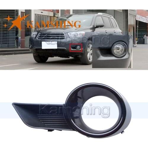 Kamshing For Toyota Highlander 2009 2010 2011 Front Bumper Fog Light Hood Trim Cover Foglight Frame Fog Lamp Garnish Frame
